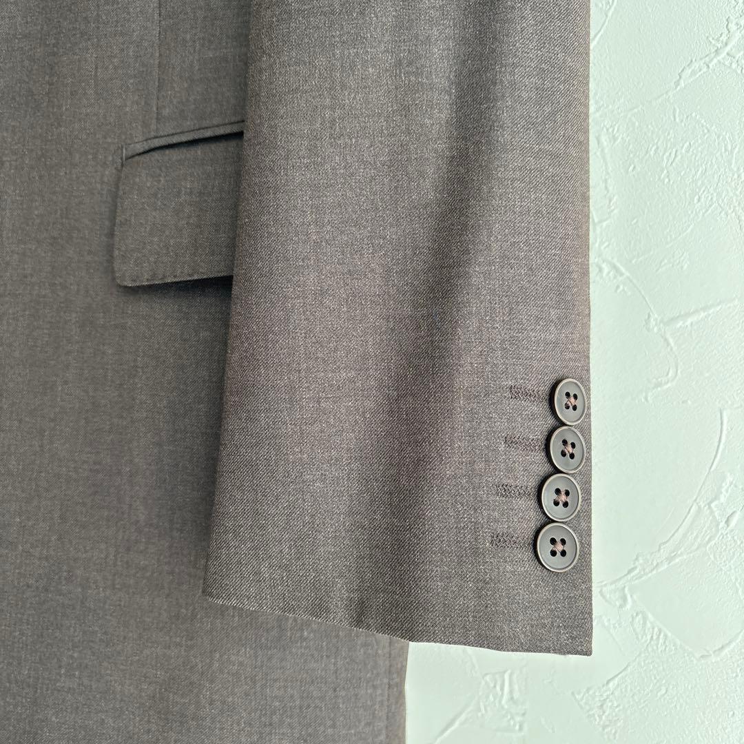 【美品】イタリア　ロロピアーナ　ダークブラウンスーツ