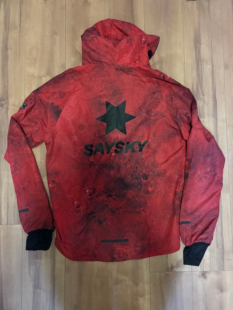 SAYSKY フード付き　赤　ランニングジャケット