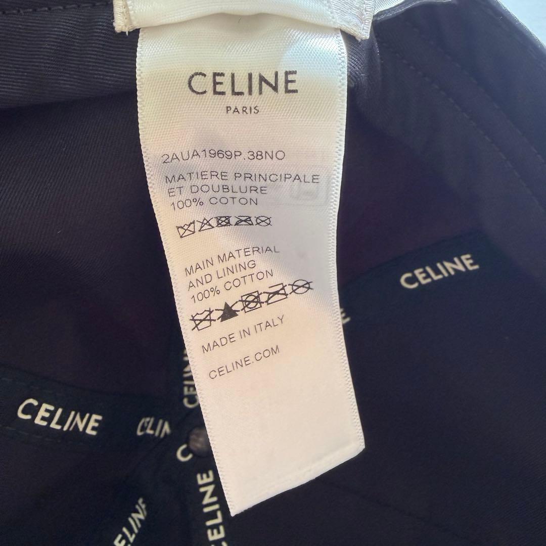 値下げ不可　CELINE ベースボールキャップ　コットン　黒