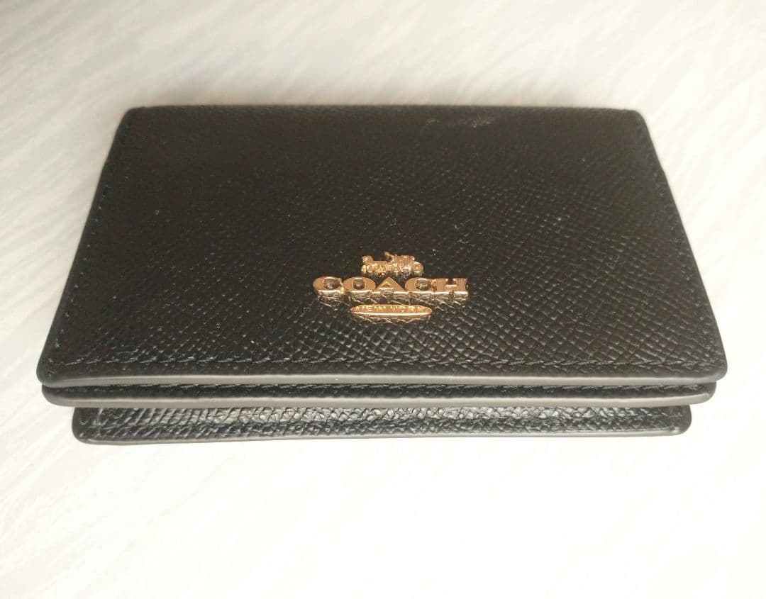 コーチ COACH レザー 名刺入れ カードケース ブラック