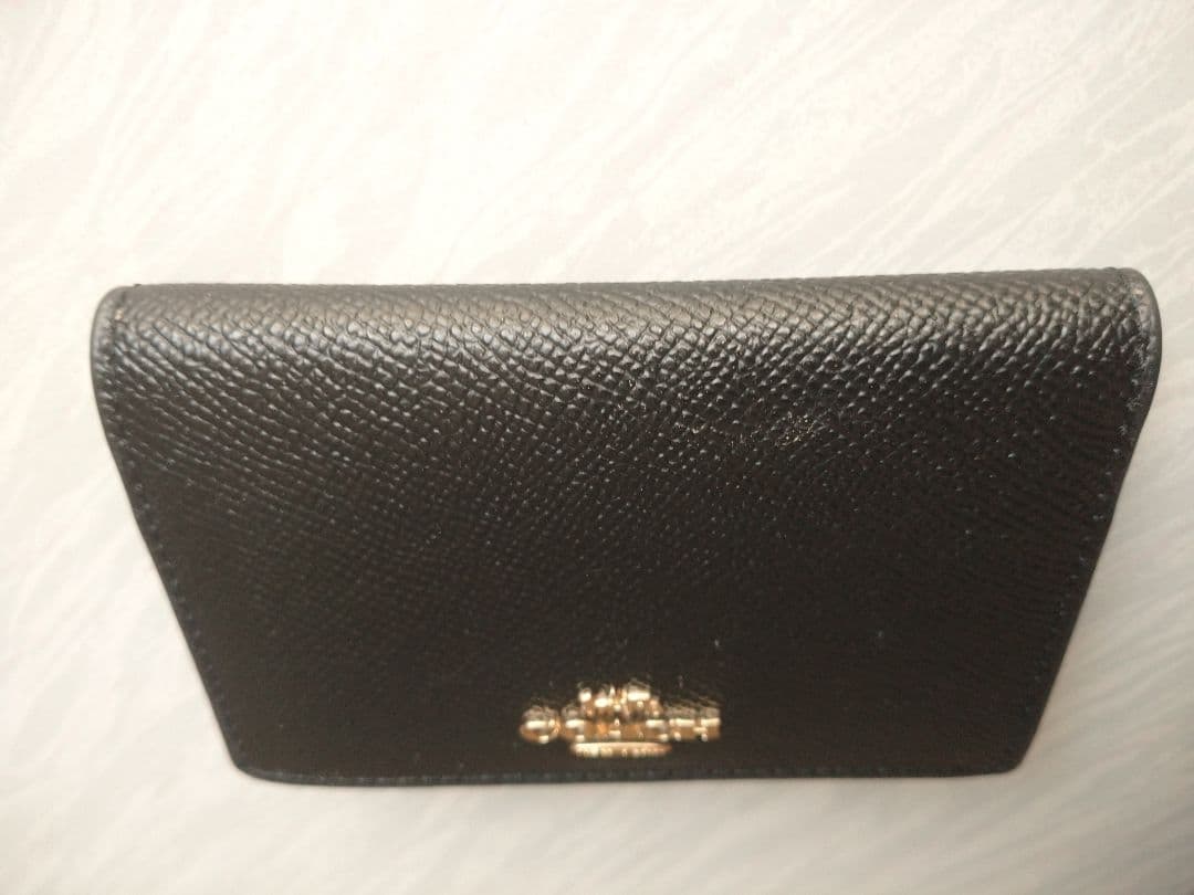 コーチ COACH レザー 名刺入れ カードケース ブラック