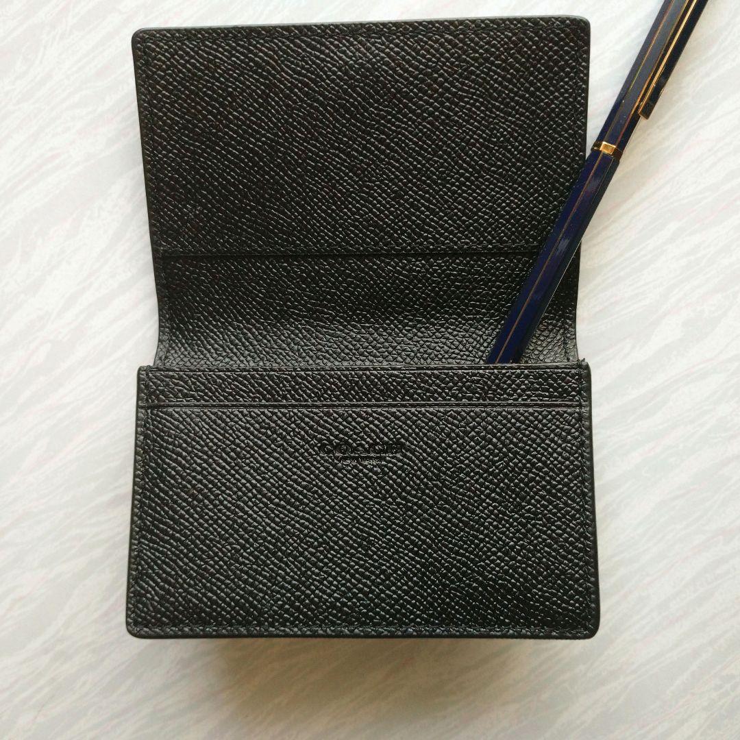 コーチ COACH レザー 名刺入れ カードケース ブラック