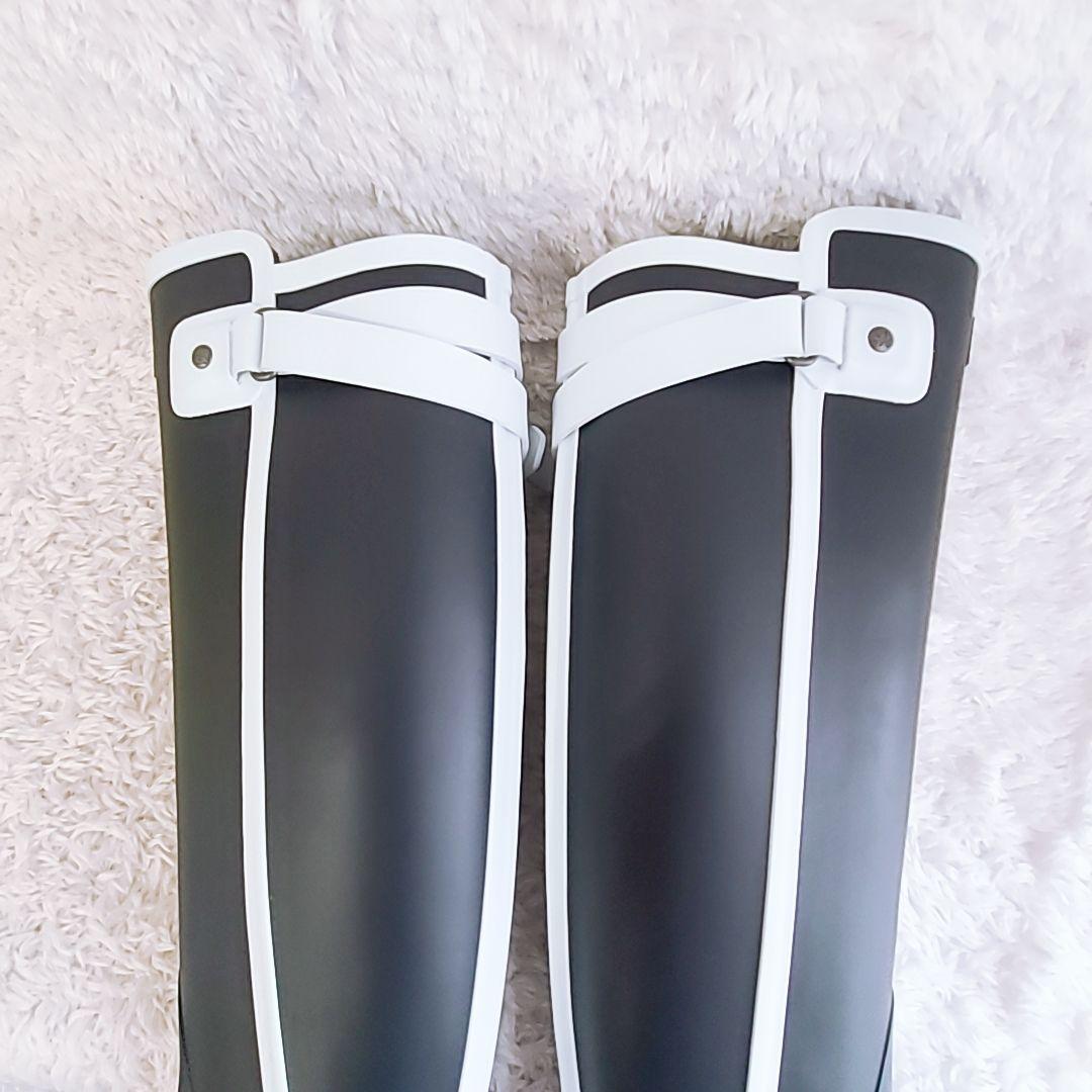 極美品 ハンター リファインドスリムフィットトール コントラストブーツ