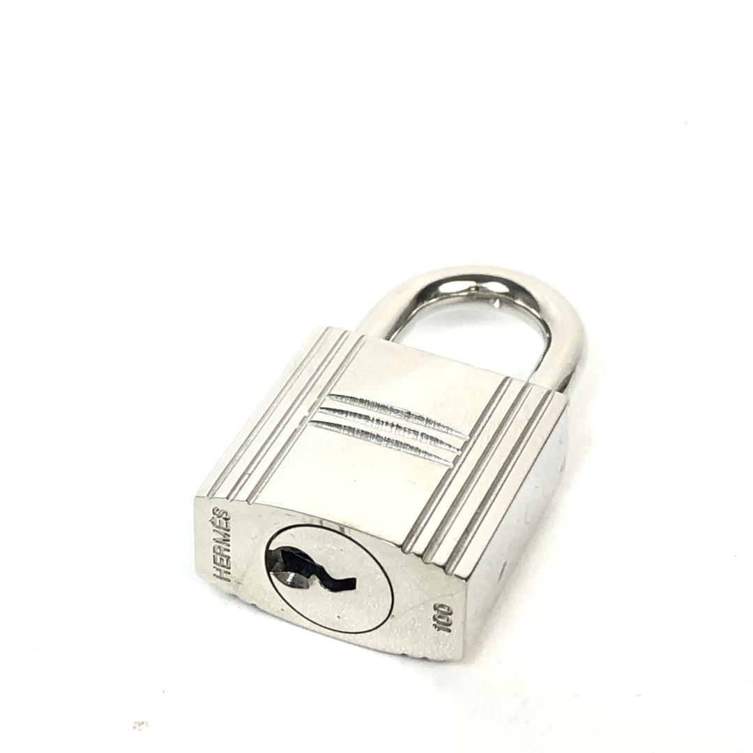 2G395 エルメスHERMES カデナ 南京錠 鍵2本 100 シルバー 付属
