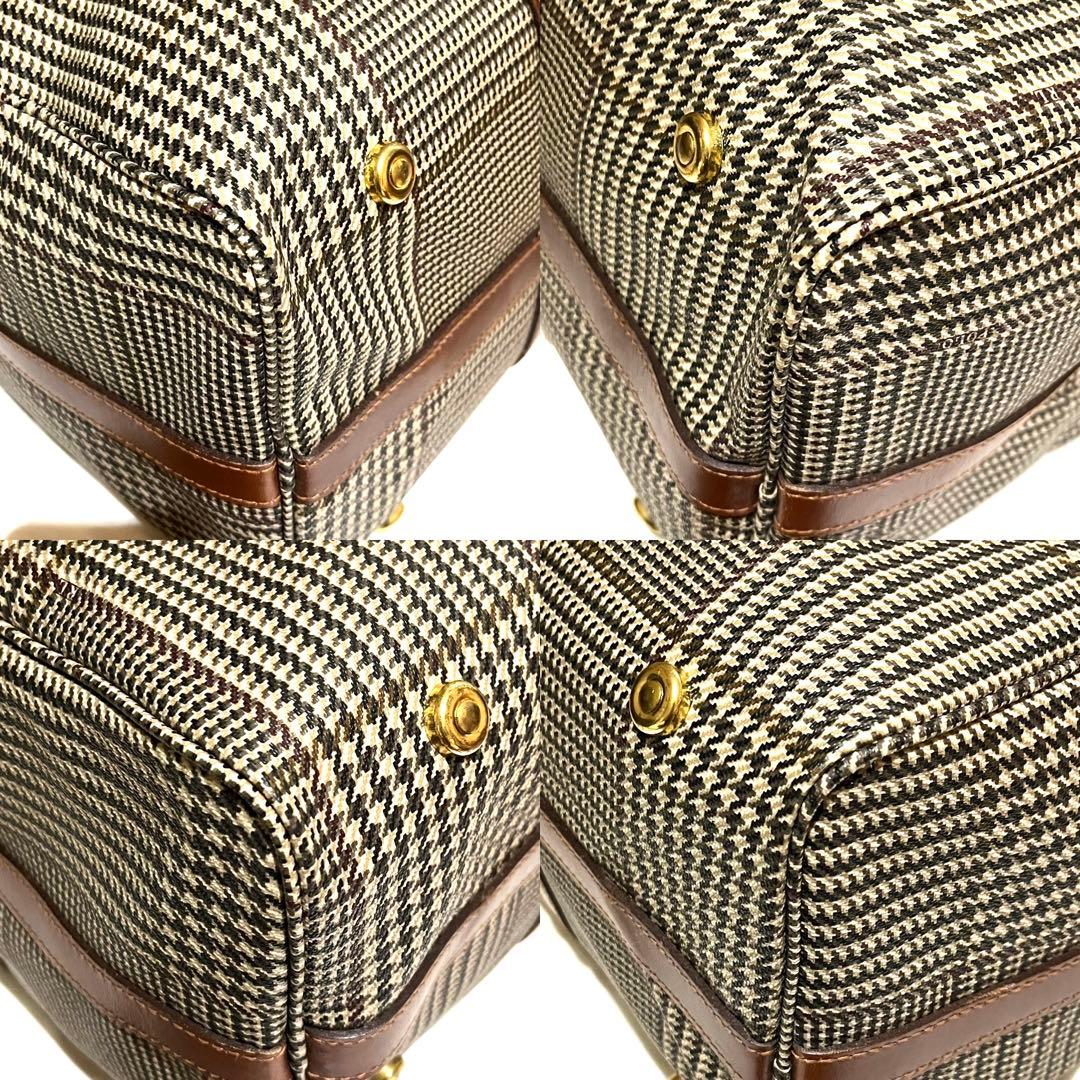 【美品】ポロラルフローレン　千鳥格子　ボストンバッグ　2way　大容量　希少