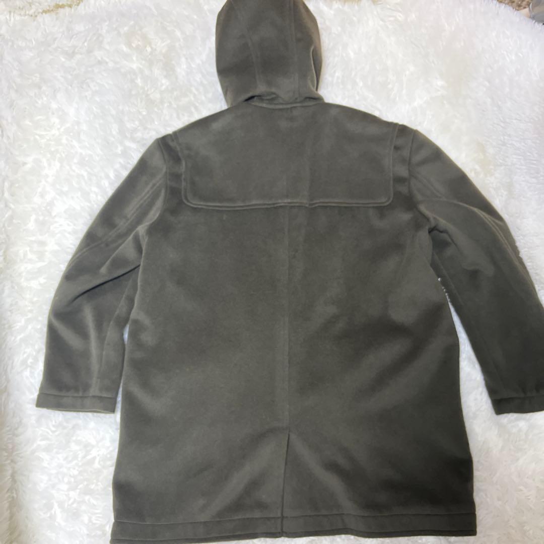【極上】カシミヤ20% ダッフルコート カーキグリーン M イタリア製生地使用