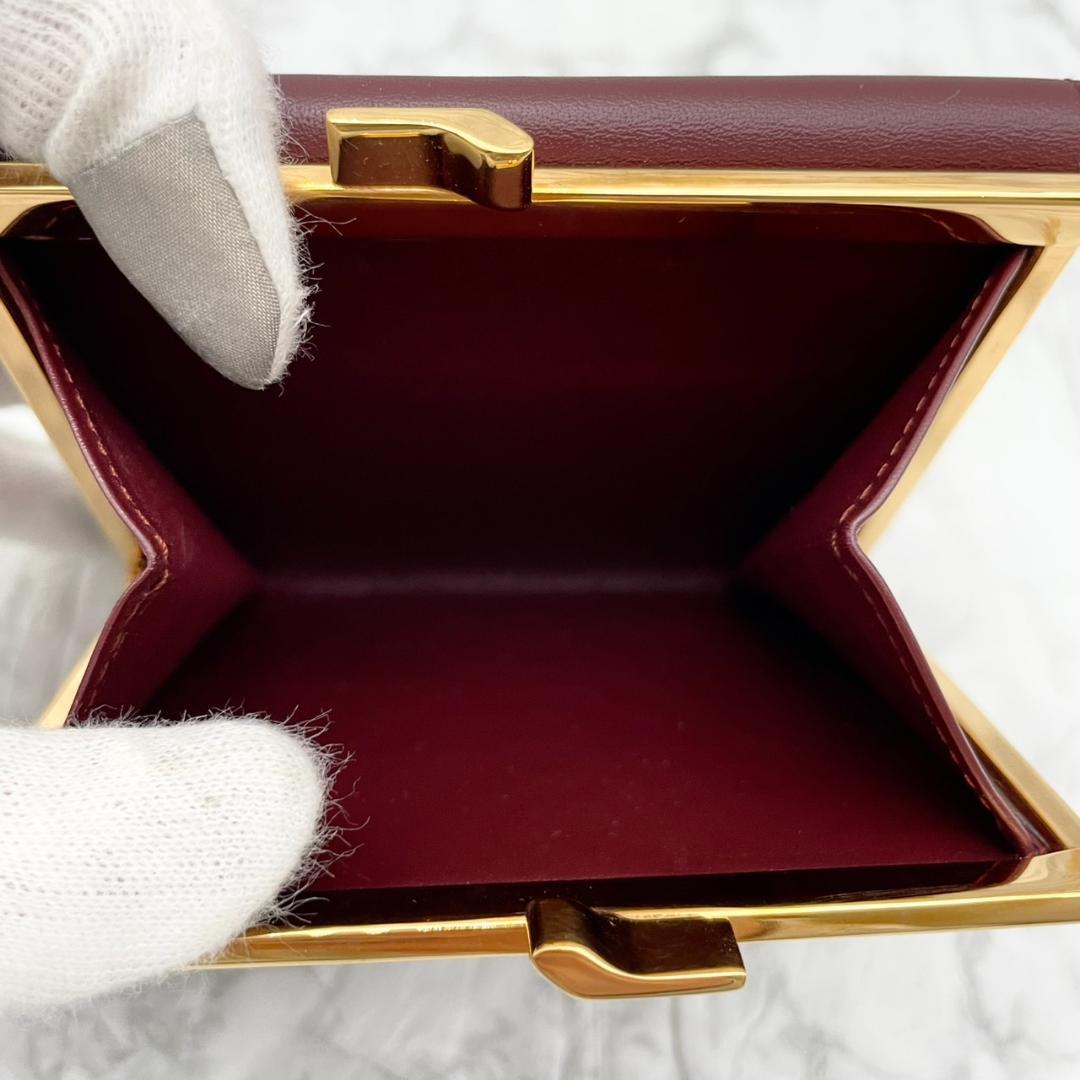 付属品完備✨Cartier カルティエ　折り財布　マストライン　がま口