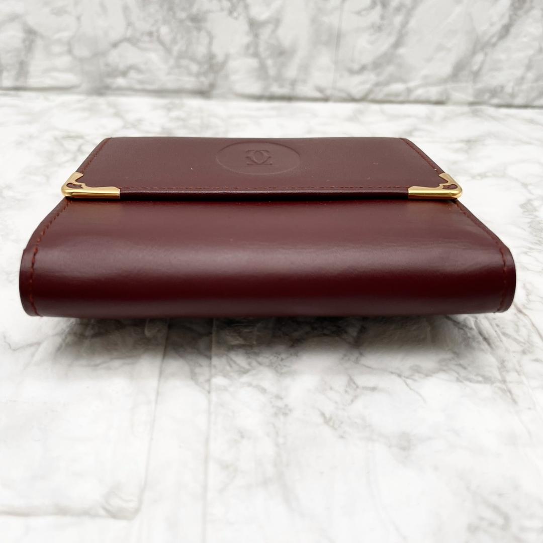 付属品完備✨Cartier カルティエ　折り財布　マストライン　がま口