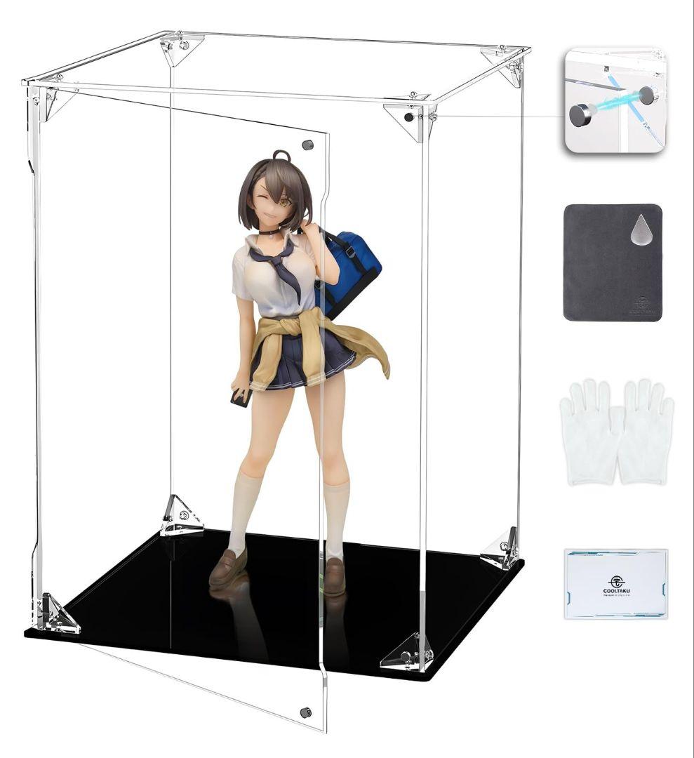 cooltaku フィギュアケース 6個 UVカット マグネット式 磁石付き前扉