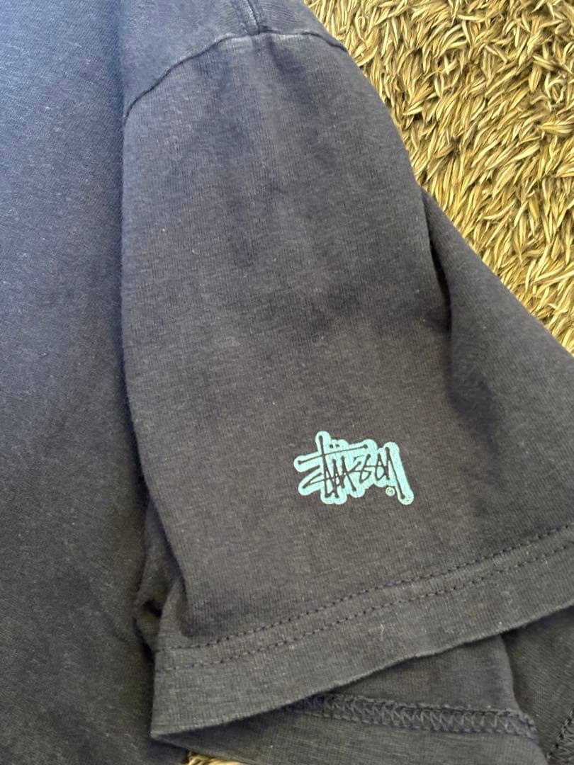 希少　STUSSY OLD Tシャツ　Backyard Bounce ネイビー