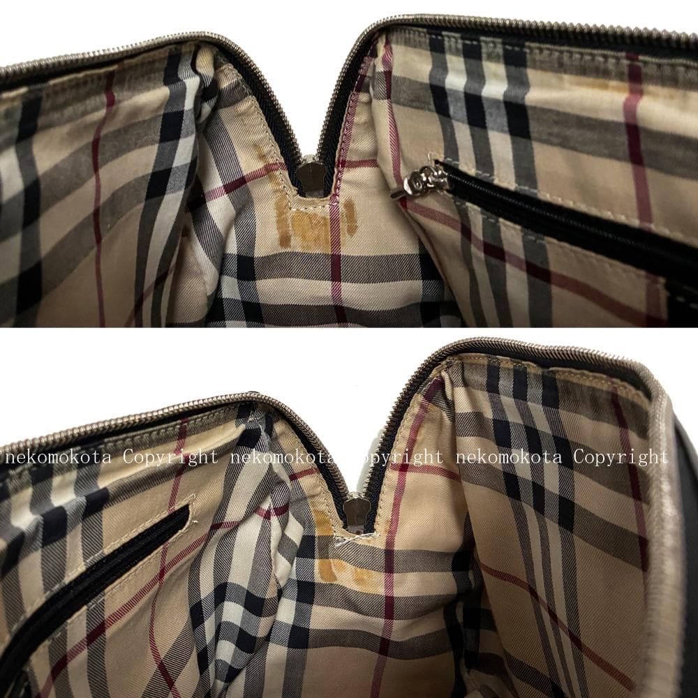 バーバリー ロンドン レザー ミニ ボストン バッグ 黒 BURBERRY