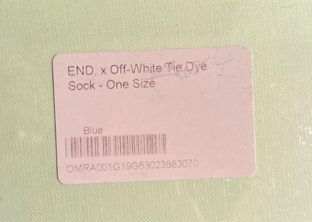 s*i様 オフホワイト　ソックス　END限定　END. X OFF-WHITE