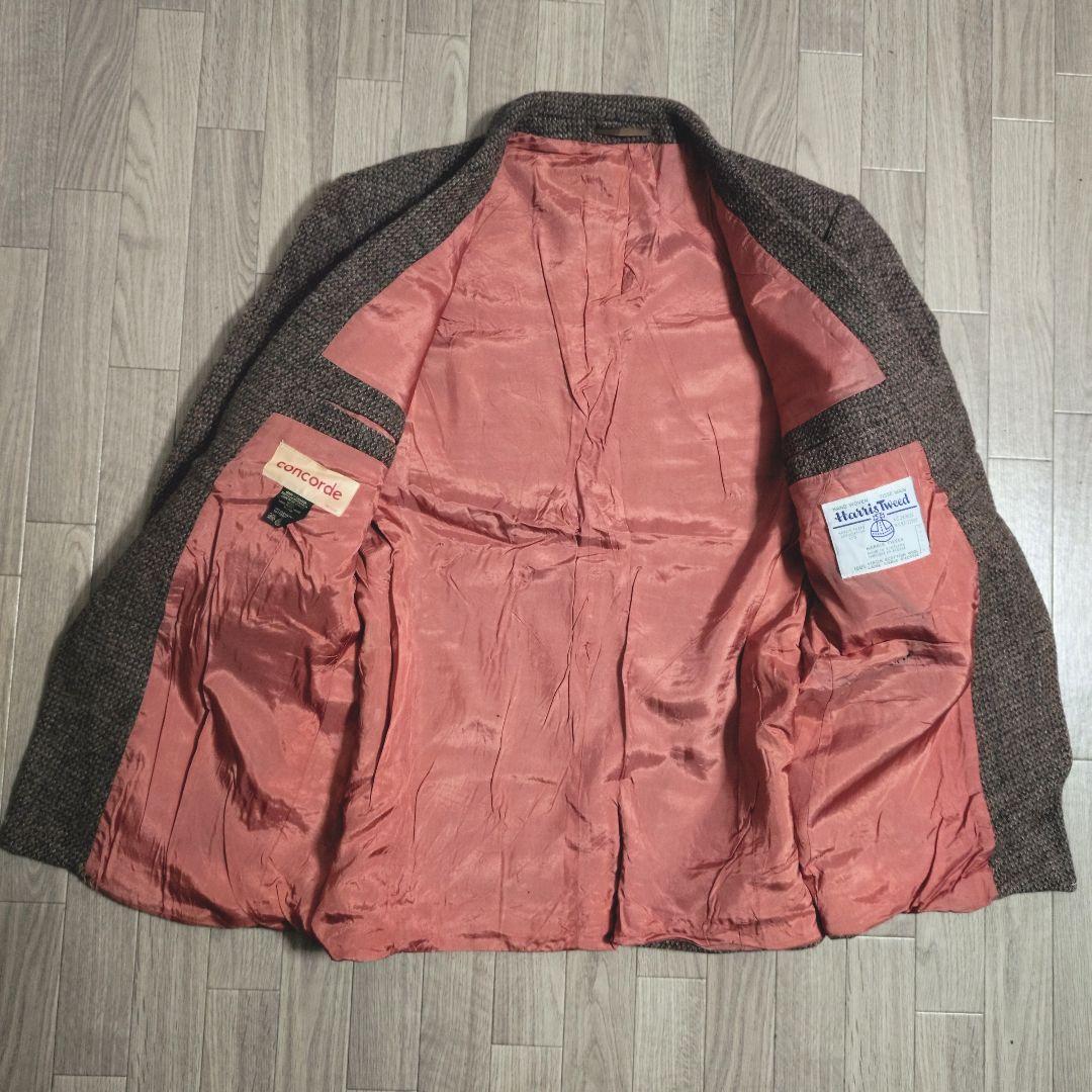 希少モデル Harris Tweed カナダ製 ダブル テーラードジャケット L