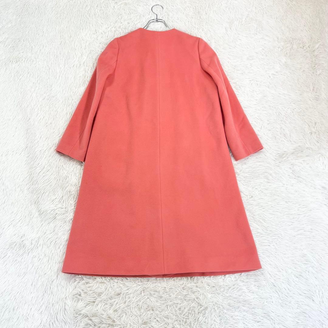 美品♡ユナイテッドアローズ　ノーカラーロングコート　ウールカシミヤ　34