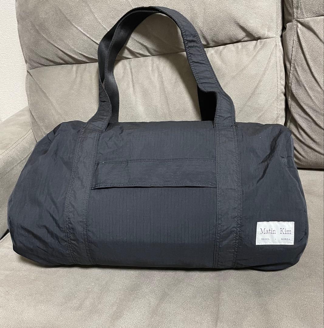極美品 Matin Kim ロゴナイロン ボストンバッグ マーティンキム