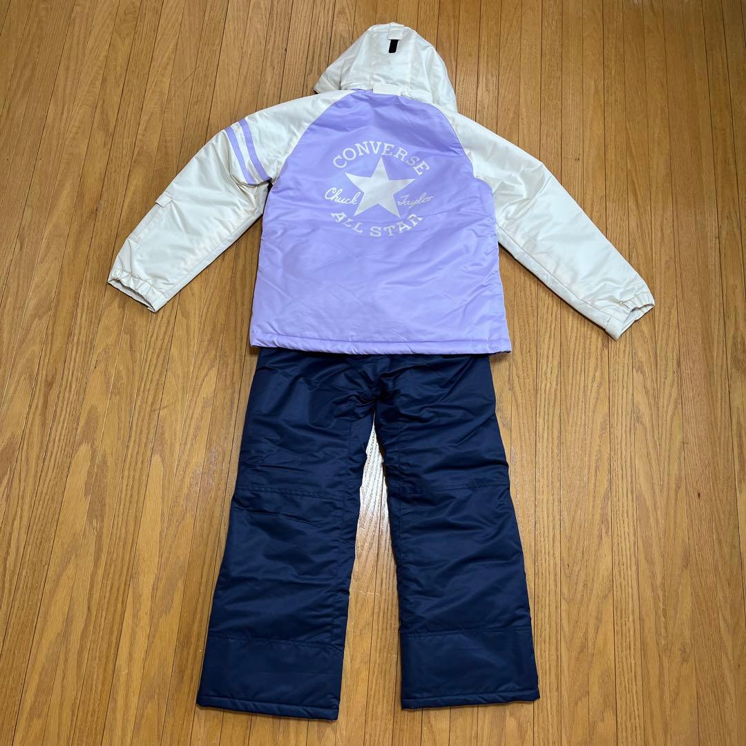 理由あり 新品 コンバース スキーウェア 150 上下セット 子供 女の子 雪遊