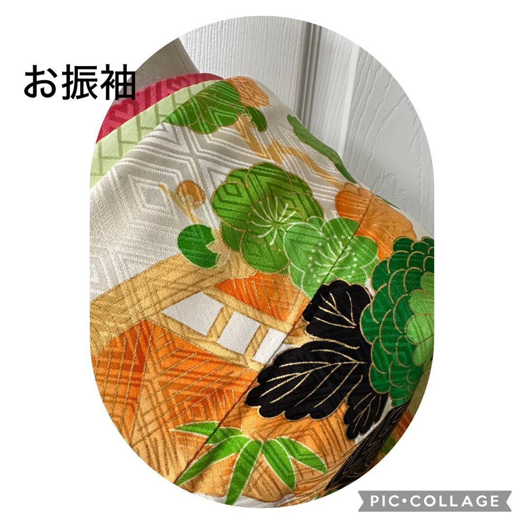 candy 豪華❣️可愛いお振袖　緑　正絹