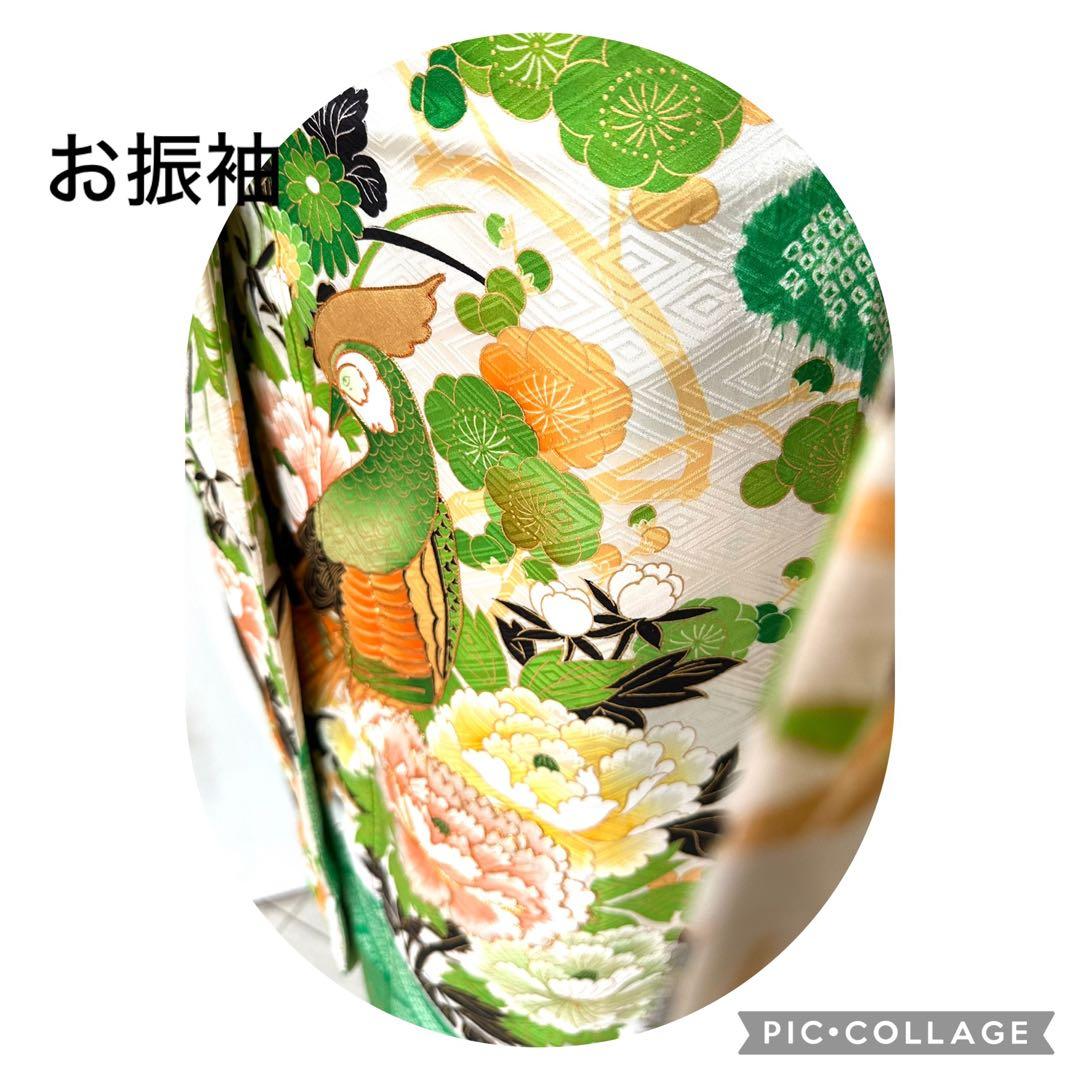 candy 豪華❣️可愛いお振袖　緑　正絹