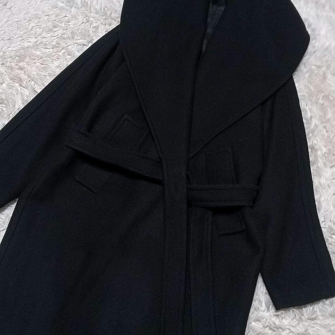 ZARA　MANTECO　ショールカラー　ガウンロングコート　女優襟　ベルテッド