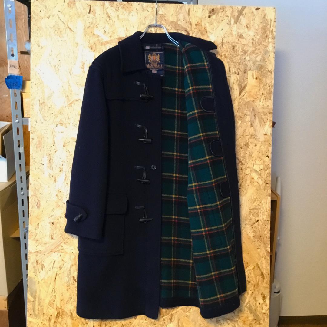 極美品　グローバーオール カシミヤ混 ダッフルコート L フード無　英国製