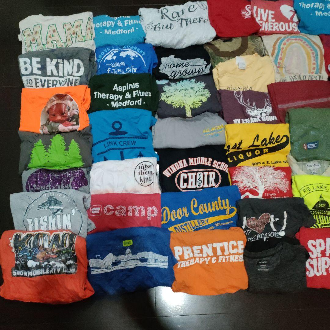 フォロー専用激安　Tシャツ まとめ売り 53枚　フリマ　リメイク　古着　未洗濯