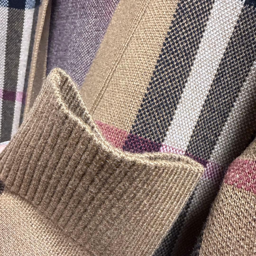 Burberry チェック　カーディガン　ブラウン