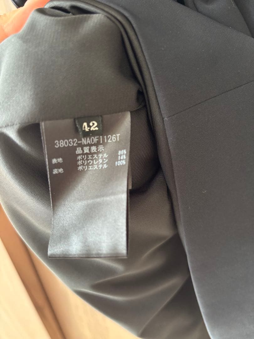 フォクシーNY 半袖 ひざ丈ワンピース　ネイビー42
