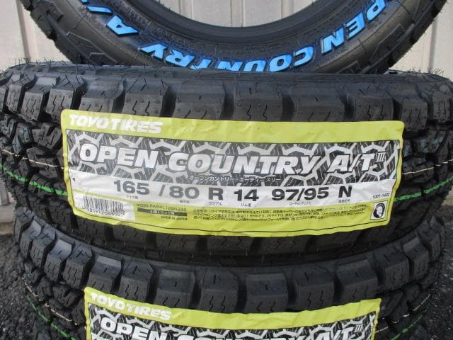 送料込み　4本　TOYOオープンカントリーAT3　165/80R14 97/95