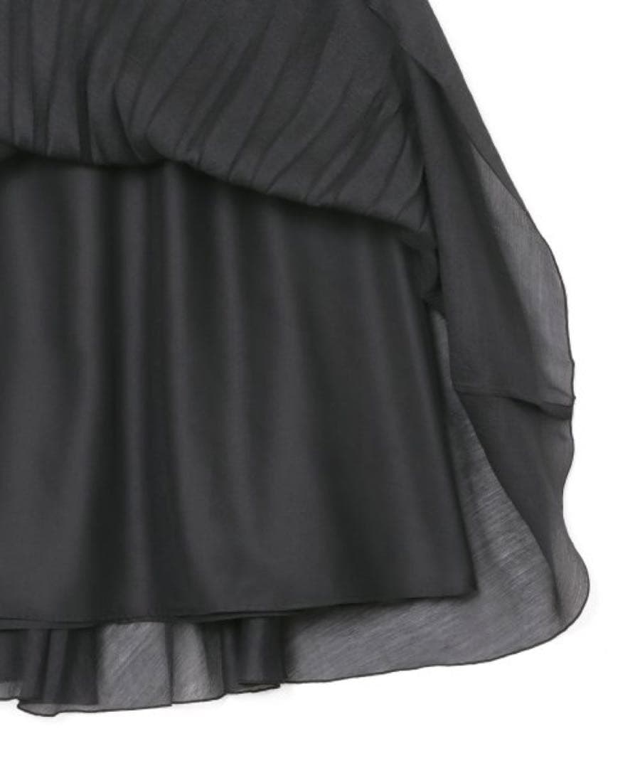 ☆新品タグ付☆ アナイ ANAYI スパンオーガンジープリーツスカート　黒