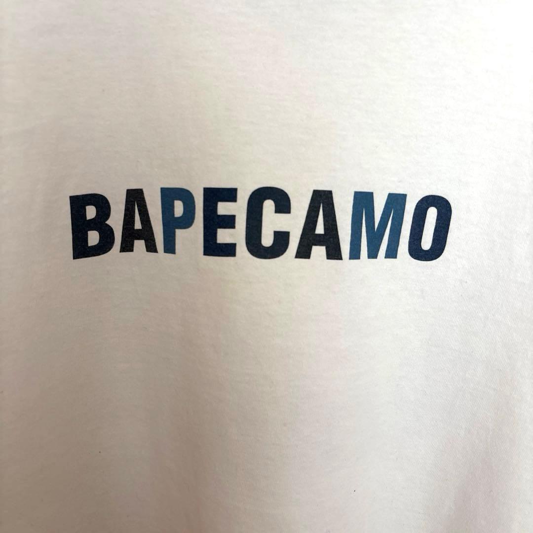 A BATHING APE カモ柄　ロングTシャツ ホワイト/Ｌ