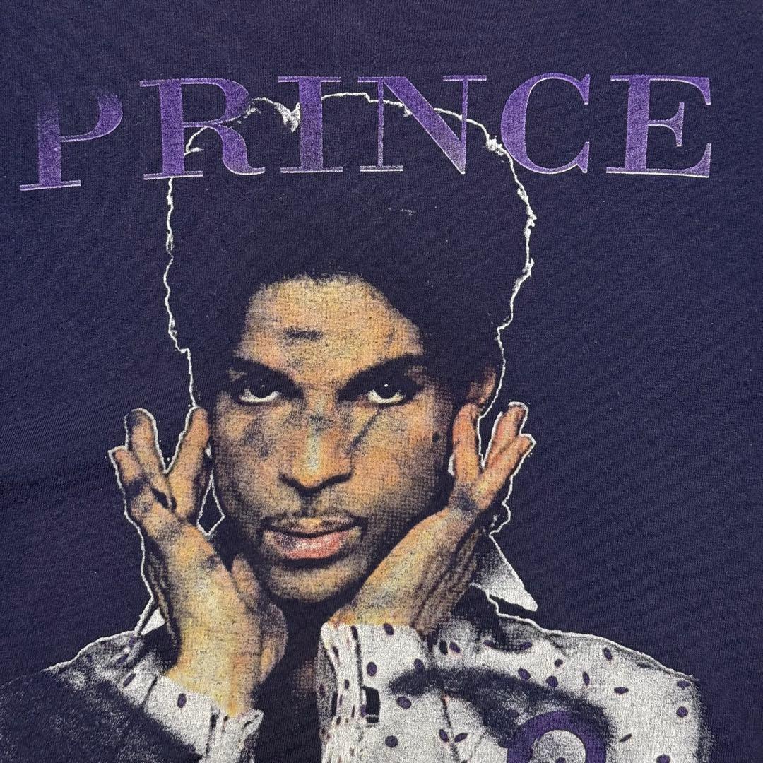 Prince World Tour 2011 Tシャツ フェード ナス紺