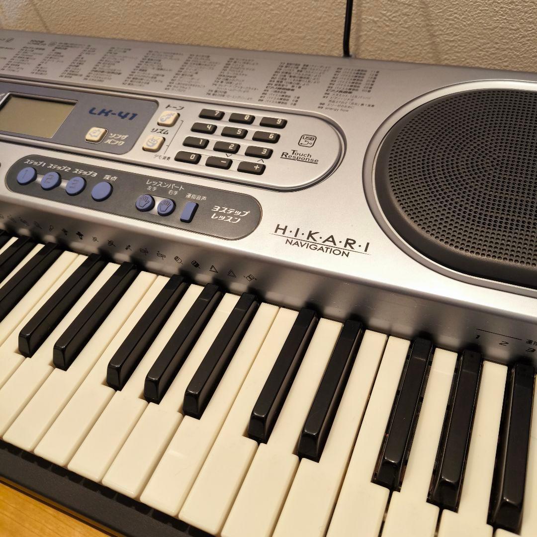 【5点セット】カシオ LK-41 電子ピアノ 光ナビゲーション タッチレスポンス