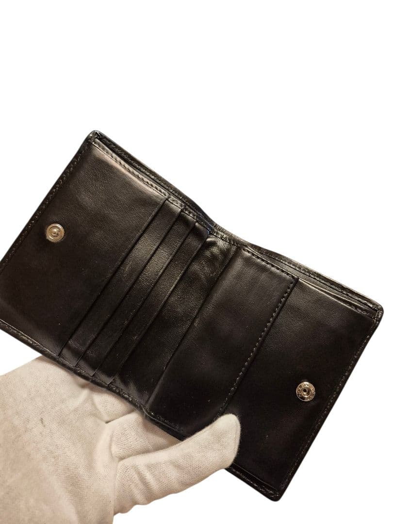 ＰＲＡＤＡ　プラダ　二つ折り財布　ブラック　ダイアグラム　レザー