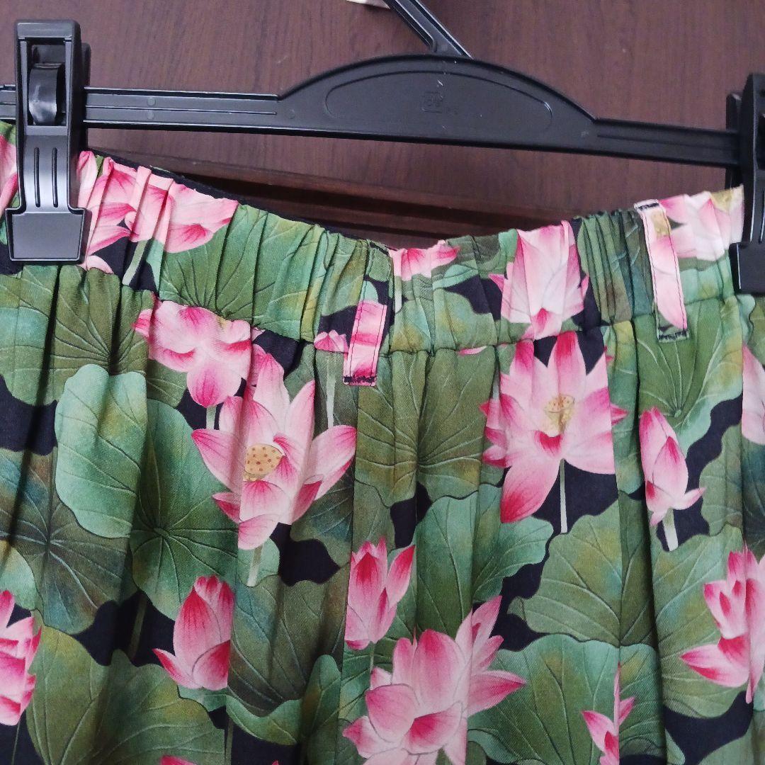 &エルシーのキュロット蓮の花プリント