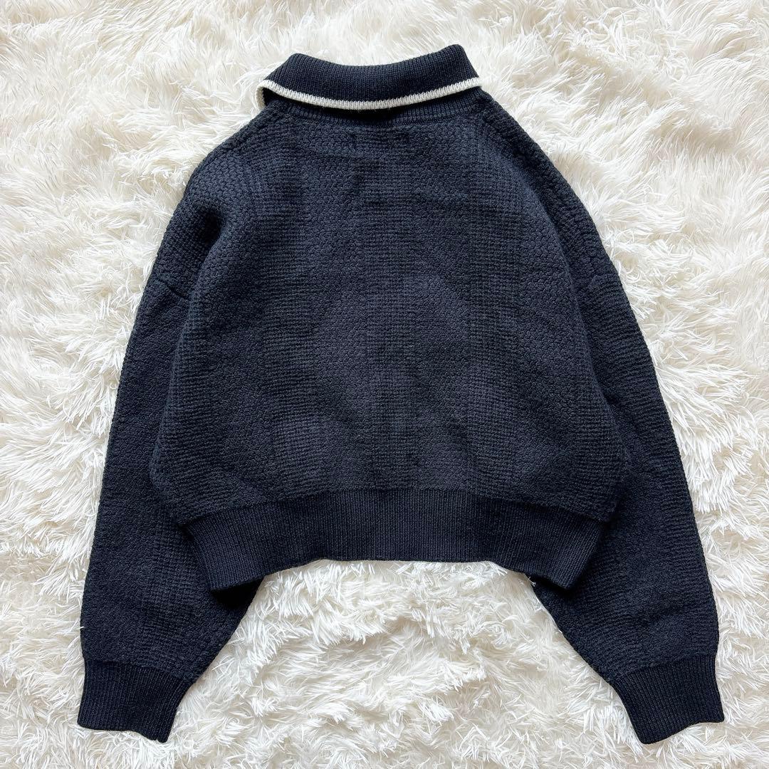 FRED PERRY × Ray BEAMS 別注 カーディガン　ネイビー　M