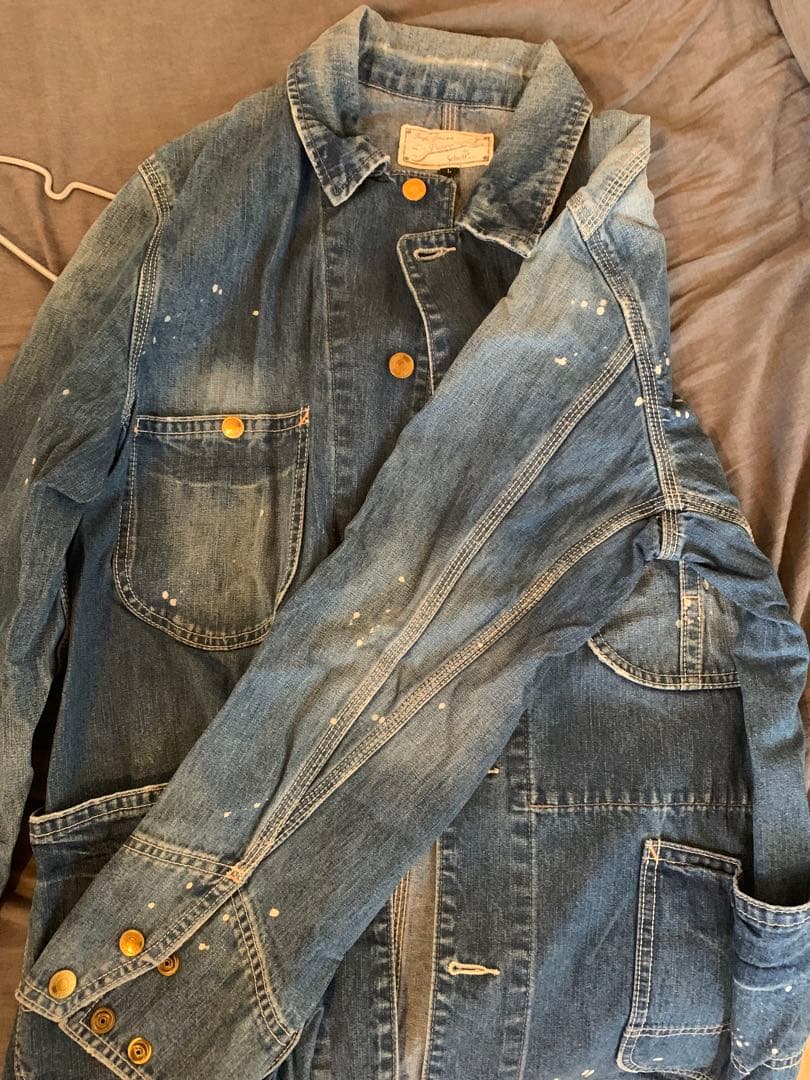 schott デニム　ペイント加工 カバーオール