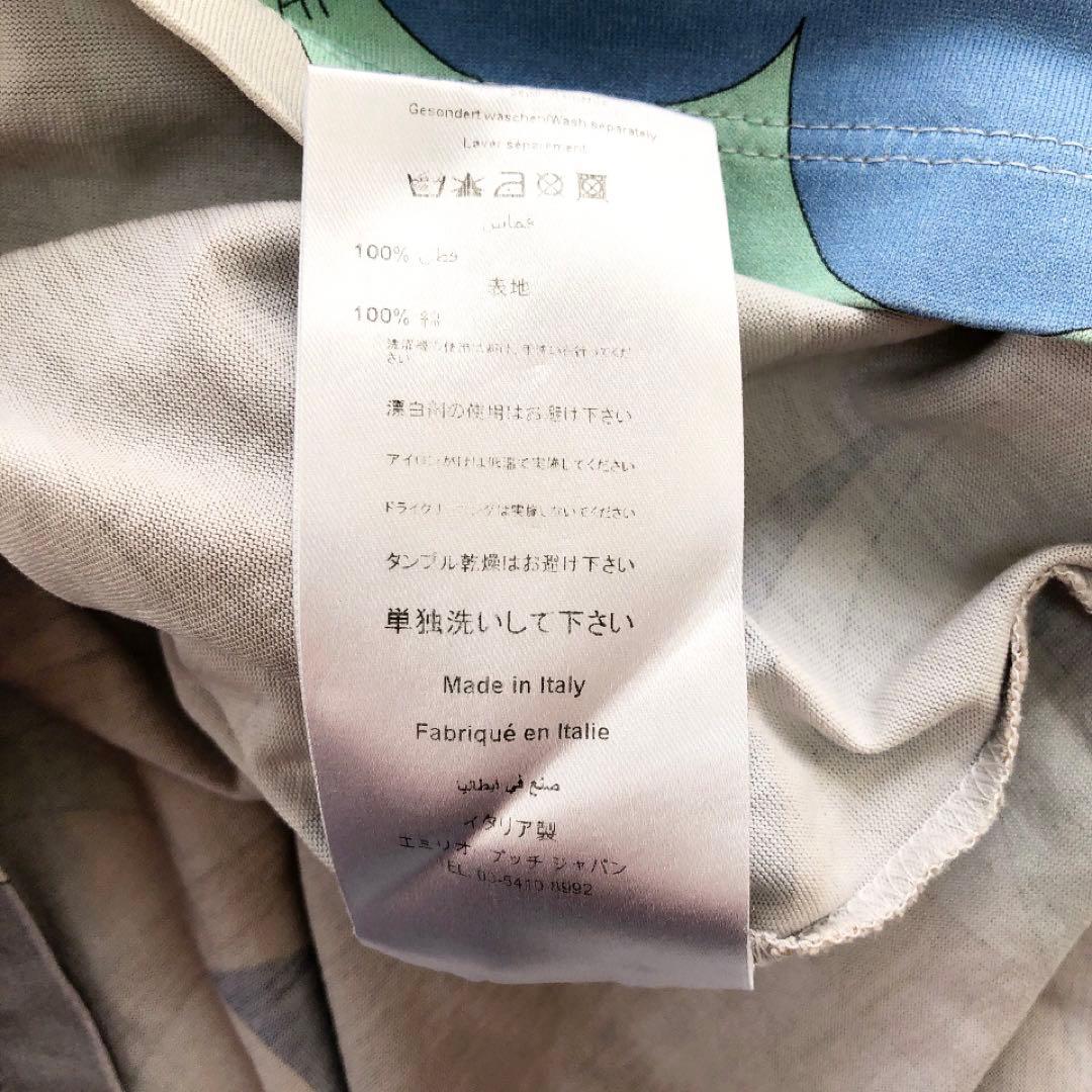 Emilio Pucci*エミリオプッチ　半袖Tシャツ　総柄　ロゴ　コットン　M