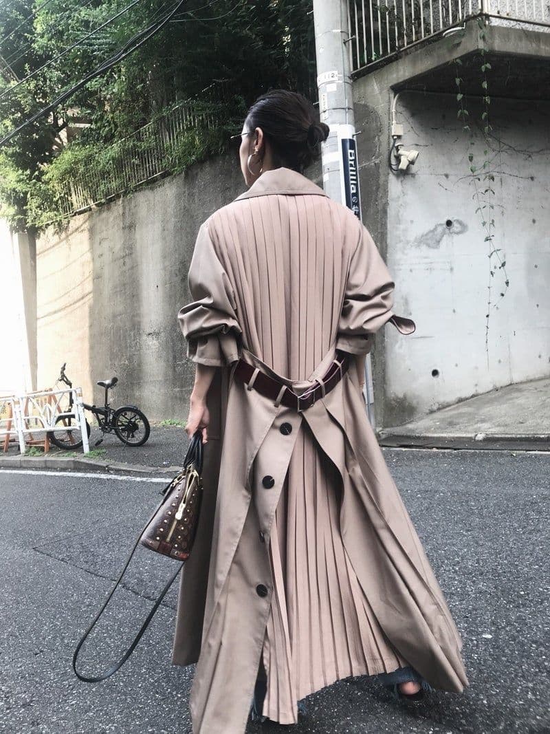 ジャケット・アウター BACK PLEATS LAYERED COAT AMERI vintage