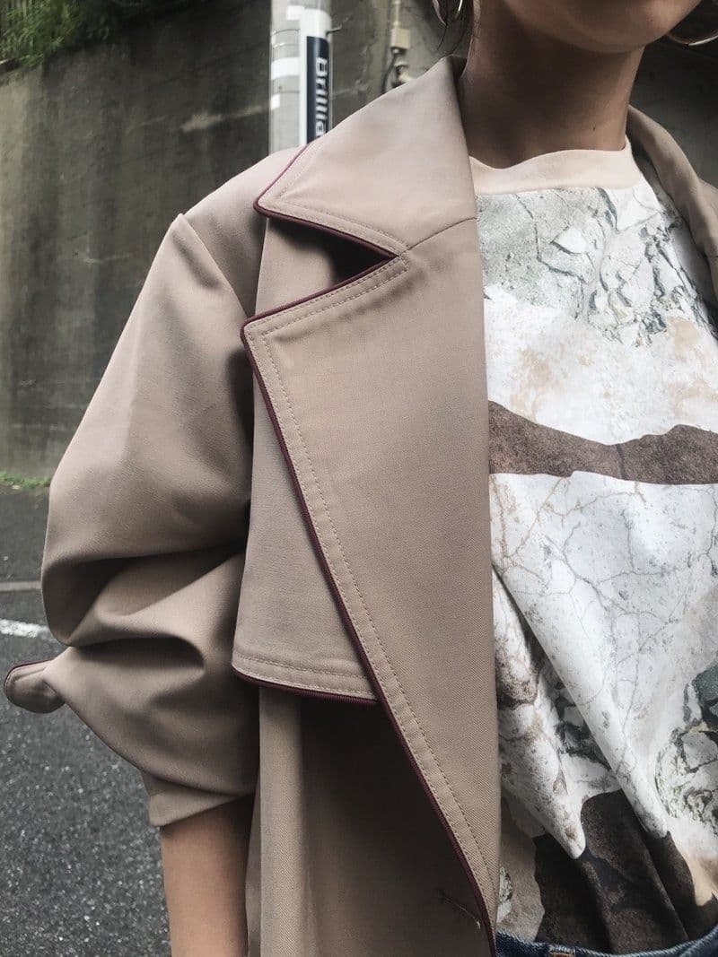 ジャケット・アウター BACK PLEATS LAYERED COAT AMERI vintage
