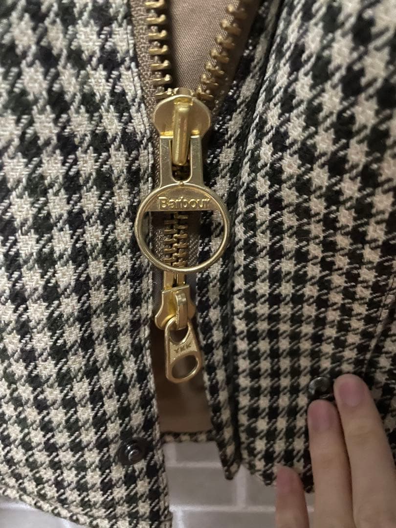 Barbour チェック柄ジャケット　千鳥柄　スペイ