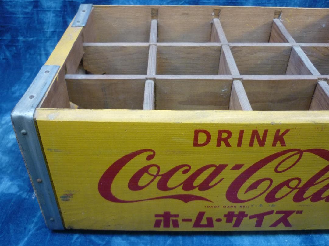 中古極美品 コカコーラ木箱 ホーム・サイズ 500ml瓶用 ケース G16689