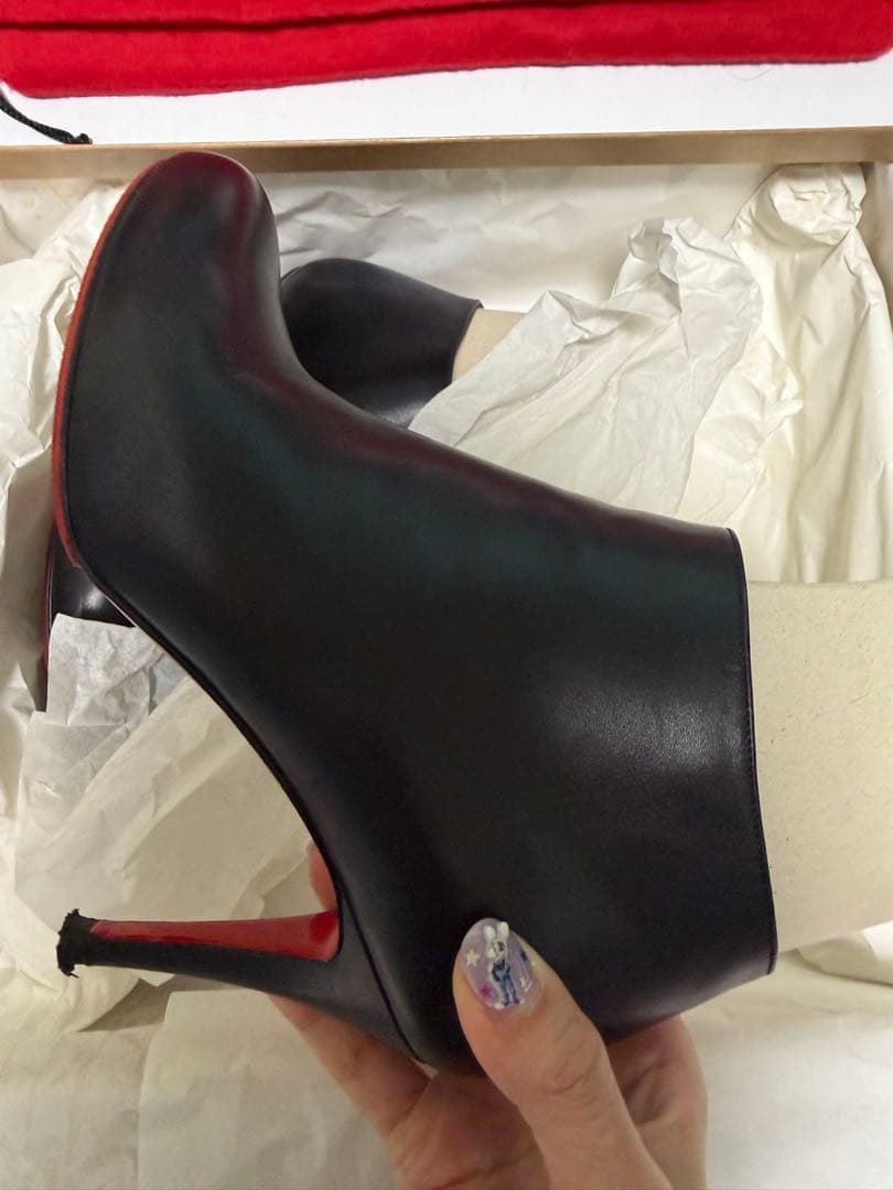 Christian Louboutin ルブタン カーフスキンブーティ 36