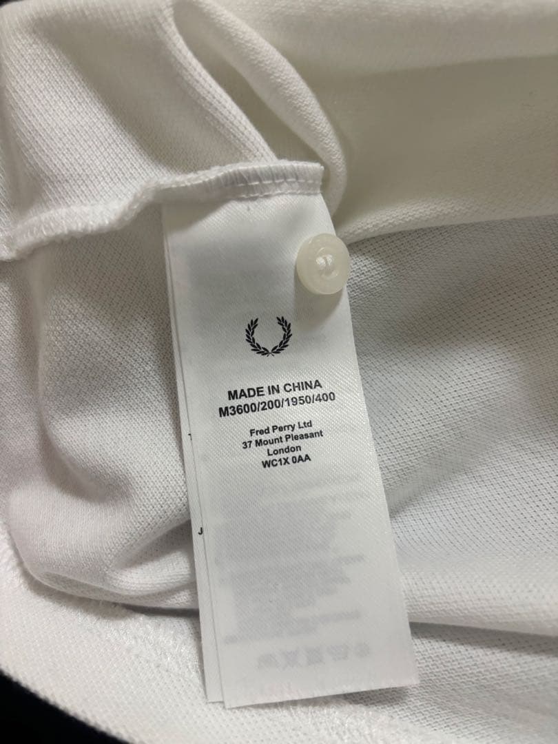 FRED PERRY ポロシャツ M3600 ホワイト