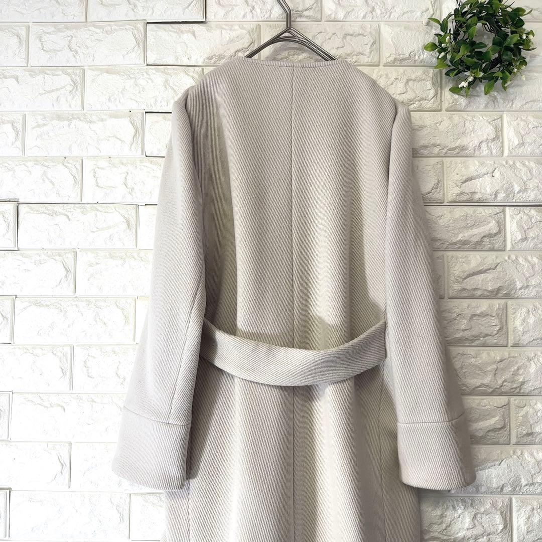 IENAノーカラーコート 美品 SLOBE IENAロングコート40 イエナ