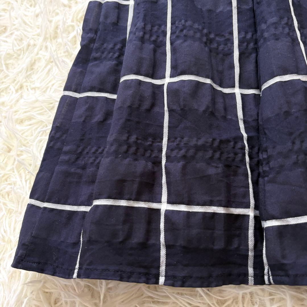 【未使用級】リボンベルト　トッカ　ネロリ　チェック柄シャツワンピース　フレア　4