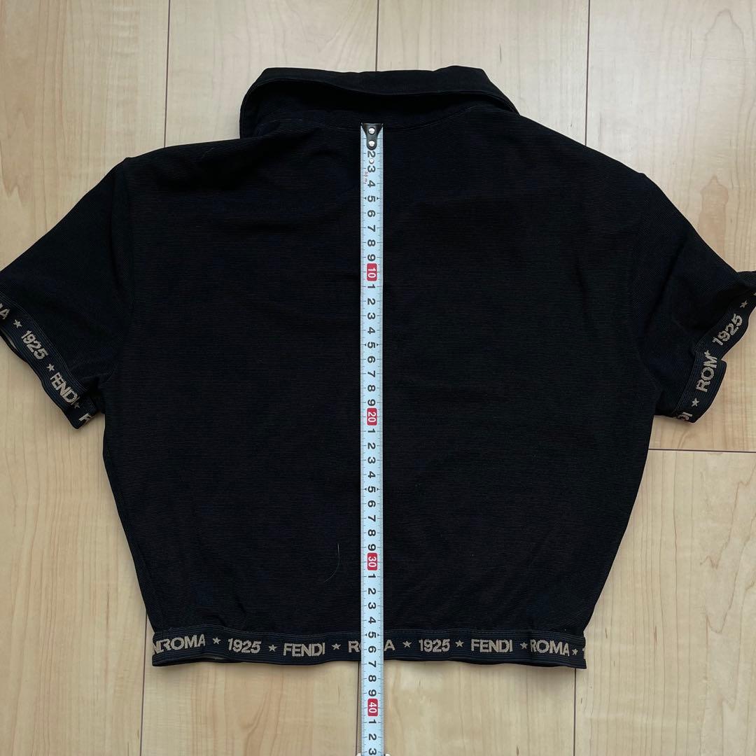 Fendi /クロップドポロシャツ /半袖トップス/ブラック 40/S