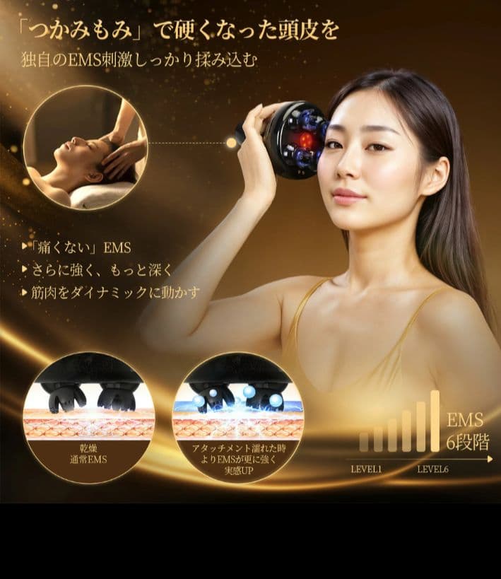 ヘッドスパ 電動ブラシ 頭皮洗浄　EMS　フェイスケア　ボディケア　防水　美顔器