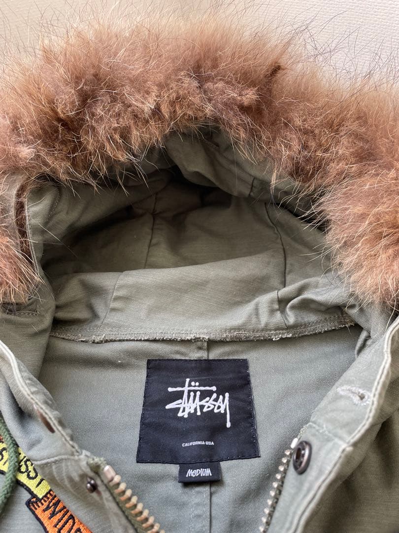 M stussy ステューシー モッズコート ワッペン バッジ モッズパーカー