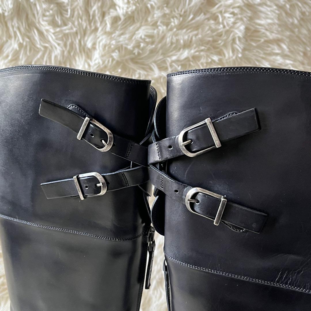 未使用品✨SARTORE サルトル　ロングブーツ　クロスベルト　ブラック　レザー