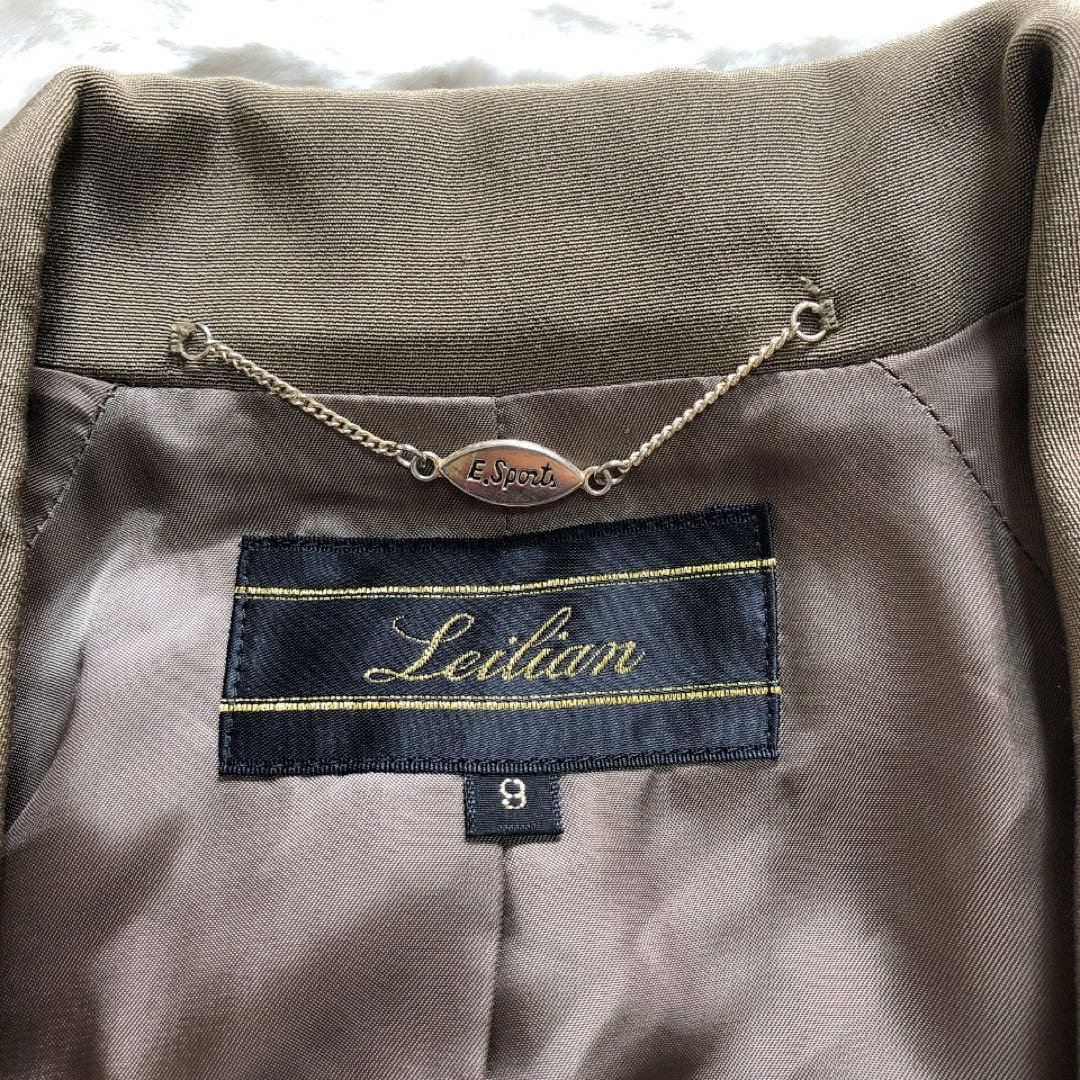 Leilian*レリアン　シルク100%　ベルテッドトレンチコート　ロング9